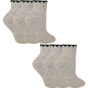 6 Paar Dames Korte Alpaca Wol Vochtregulerende Sokken