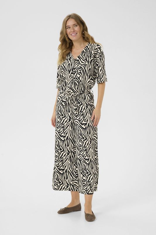 Jumpsuit - Loose Fit - Zwart - Enkel Lengte - Elleboog Lengte