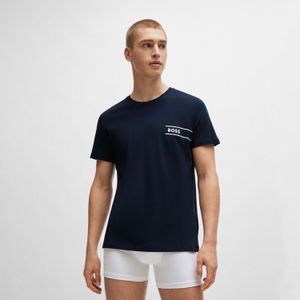 Heren Boss Crewneck Underwear T-shirt in Donkerblauw
