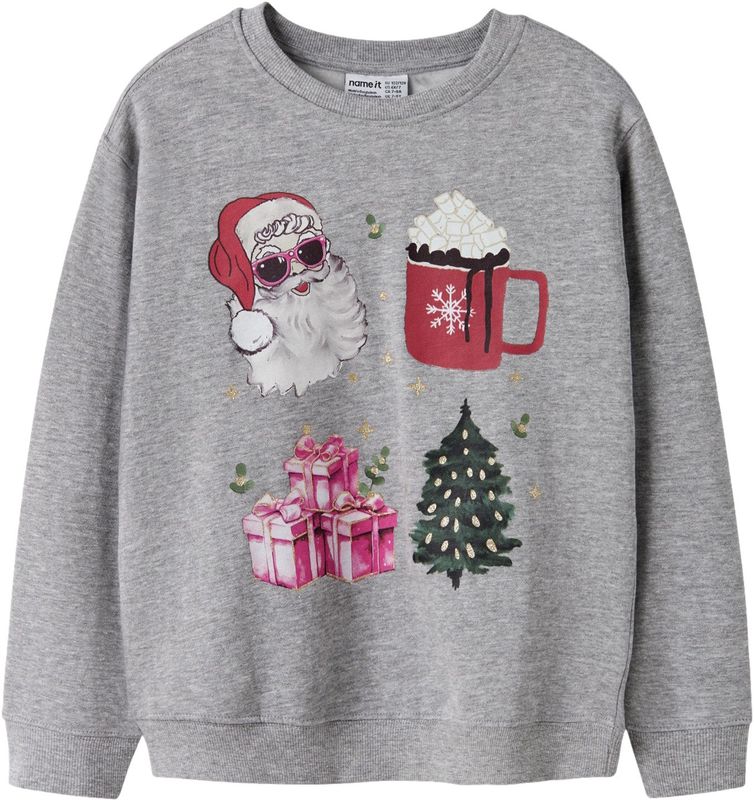 Sweatshirt - Kerst - Geborstelde Sweatstof - Lange Mouwen - Regular Fit