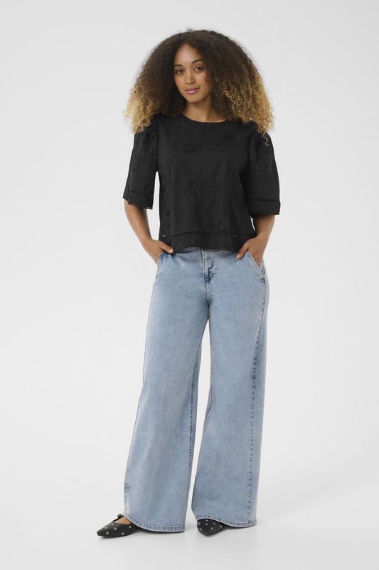 Cream, Dames, Blouses & Shirts, Zwart, Maat: M