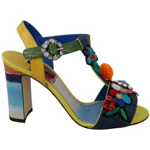 Dolce & Gabbana Dames Majolica Kristal Enkelband Sandalen Schoenen