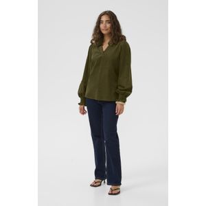 Blouse met lange mouwen CUrhaena Relaxed fit olive