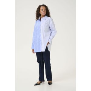 Overhemd met lang mouwen Loose fit Blue Stripe Mix blue white