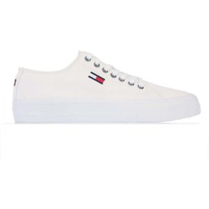 Tommy Hilfiger Long Lace-sneakers Voor Heren, Wit - Maat 44