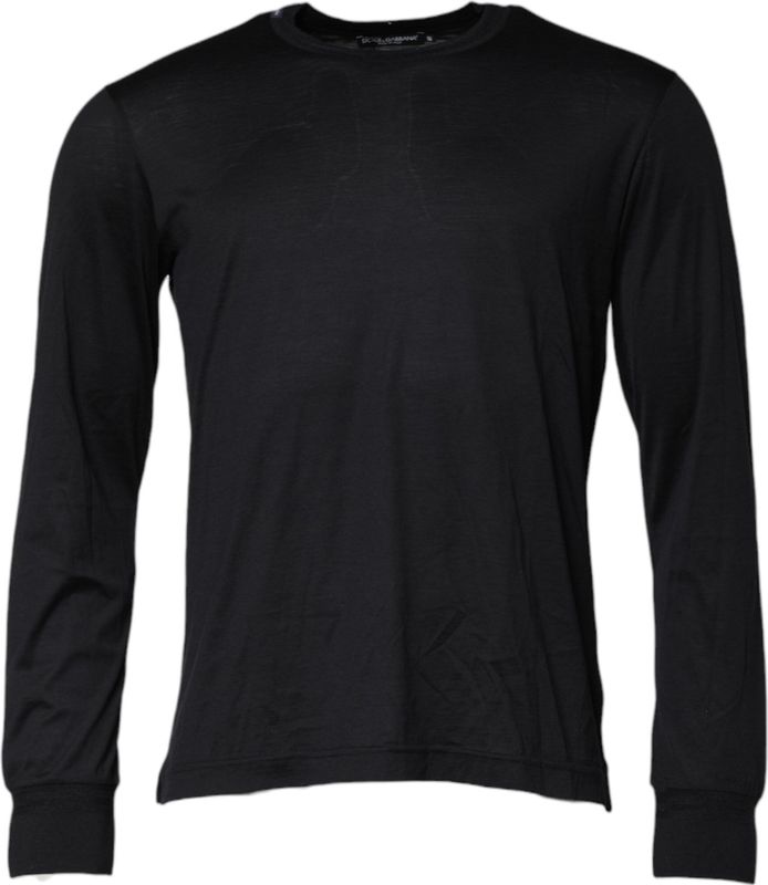 Dolce & Gabbana - Crew Neck Sweater - Donkerblauw - 60% Zijde 40% Katoen
