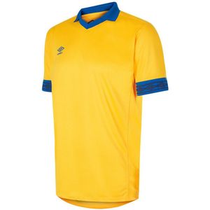 Umbro Tempest-kindertrui met korte mouwen (Geel/royaal blauw)