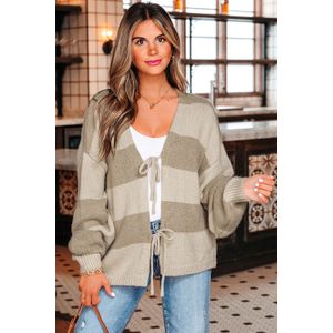 Strikvoorpand Gestreepte Cardigan
