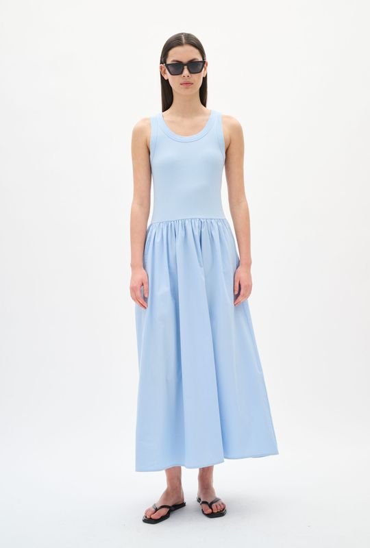 InWear - DagnamaIW - Jurk - Hemelsblauw - Mouwloos - 7/8 Lengte