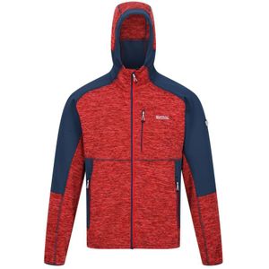 Regatta Heren Cadford III Marl Full Zip Hoodie (Vurig Rood/Maanlicht Denim) - Maat S