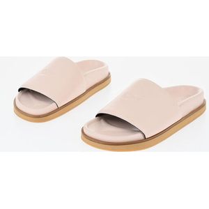 Leren OFF STAMP Slides in Roze