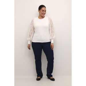 Blouse met lange mouwen Regular fit Chalk white