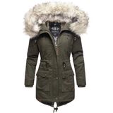 Navahoo Premium Dames Winterjas Honigfee – Warme Parka met Afneembare Kunstbontkraag