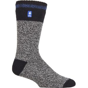Heat Holders Heren extra dikke warme thermo sokken - Zwart Blauw (Porto)