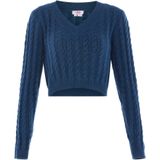 MYMO - Trui - Marine - V-hals - Lange Mouw - Slanke Pasvorm