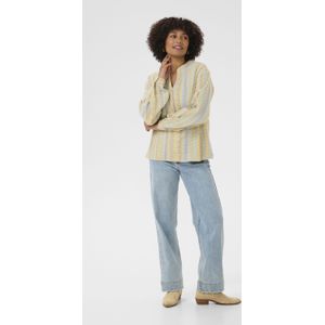 Blouse - Heuplengte - Lange Mouwen - 100% Katoen - Fijne Was