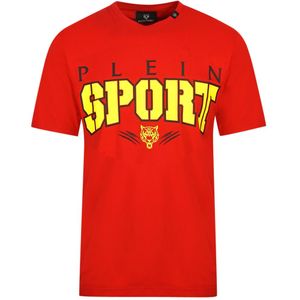 Plein Sport - Bold - T-shirt - Rood - Sport-logo