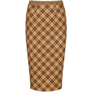 Midi-rok - Beige - Met Print - Met Rits