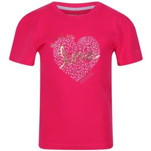 Regatta Kinderen/Kinderen Bosley V Hart T-shirt (Roze Fusie)