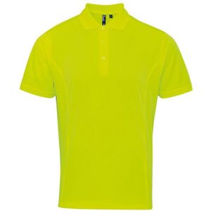 Premier Heren Coolchecker Pique Poloshirt (Neon geel)