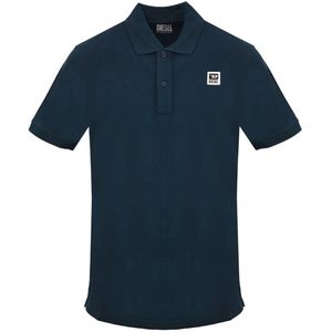 Diesel Small Patch Logo Marineblauw Total Eclipse Poloshirt