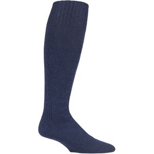 Kniehoge wollen vislaarssokken voor heren - Marineblauw