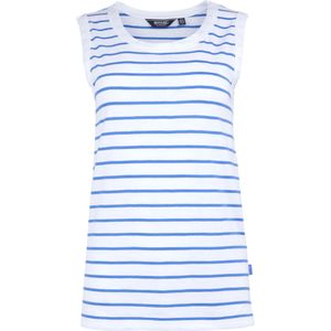 Regatta Dames/Dames Fariah Gestreept Mouwloos T-shirt (Wit/Sonisch Blauw)