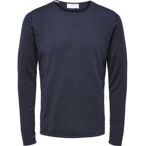 Selected Sweaters Rocks Knit Crew Neck Dark Sapphire Blauw - Maat S