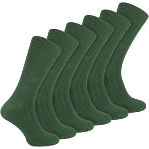 Heren Effen Kleurige Katoenen Ribbelsokken