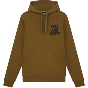 Lyle & Scott Heren Ripple Logo Hoodie (Olijf)