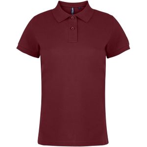 Asquith & Fox Dames/dames Poloshirt met korte mouwen en effen mouwen (Bourgondië)