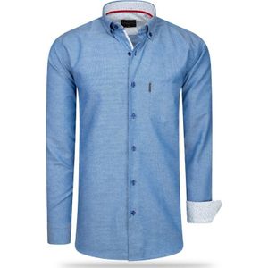 Cappuccino Italia Overhemden Regular Fit Overhemd Royal Blauw