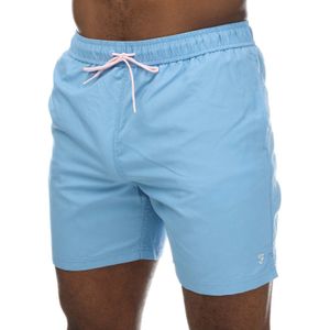 Heren Farah Owen Effen Zwemshort in Blauw