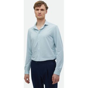 Chemise décontractée tricotée à rayures, coupe décontractée