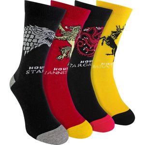4 Paar Heren Game of Thrones Sokken | House of Dragon GOT Novelty Sokken - Assortiment