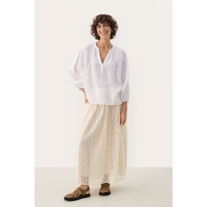 Blouse met lange mouwen Regular fit Bright White