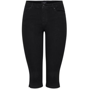 VERO MODA Slim Fit Capri Jeans VMJUNE Black Denim - Maat M