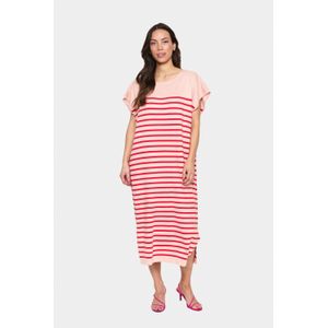 Jurk Loose fit Pink Poinciana Stripe pink