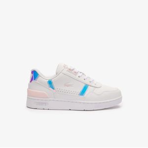 Lacoste Juniors T-Clip Trainers voor jongens in Wit-roze