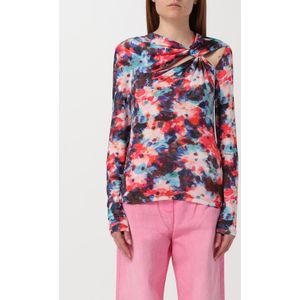 Bloemenprint Knoopnek Lange Mouw Top