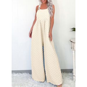 Oversized Geruite Jumpsuit