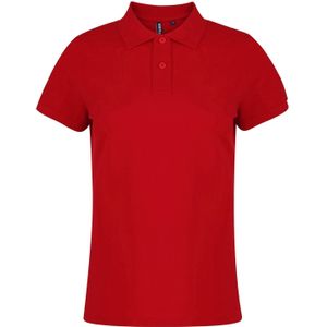 Asquith & Fox Dames/dames Poloshirt met korte mouwen en effen mouwen (Rood)