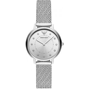Emporio Armani Kappa Dames Horloge Zilverkleurig AR11128
