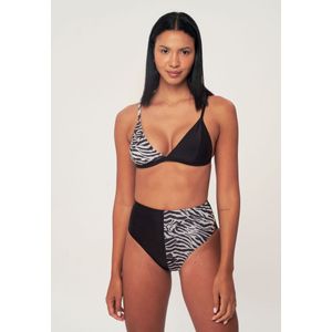 Herita Bikini Set Met Hoge Taille En Zebra Motief - Maat S