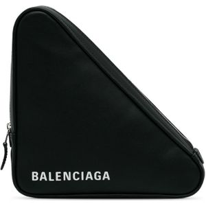 Vintage Balenciaga Triangle Clutch Black