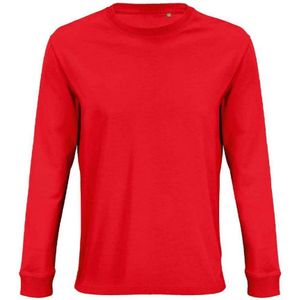 SOLS Unisex Adult Pioneer Organic Cotton T-shirt met lange mouwen (Helder rood)