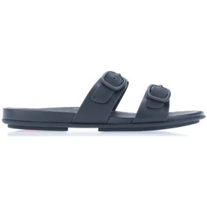 Dames Fit Flop Gracie Rubber-Buckle Two-Bar Sandalen in Navy