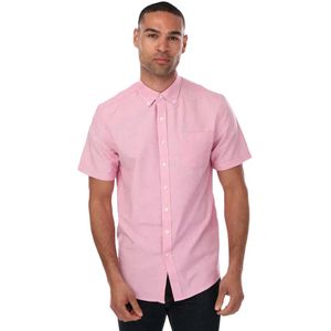 Farah Heren Drayton Oxford Modern Overhemd met Korte Mouwen (Koraal)