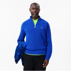 Lacoste - Sweatshirt - Blauw - Gekaarde Wol - Heren