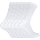 Sock Snob - Sportsokken - Wit - 6 Paar - Bamboe/Biologisch Katoen